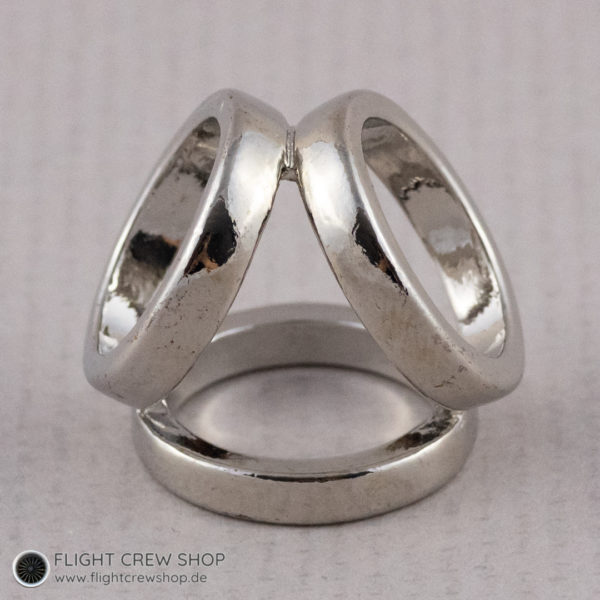 Eleganter Tuchring "Triangel" in silber – Bild 3