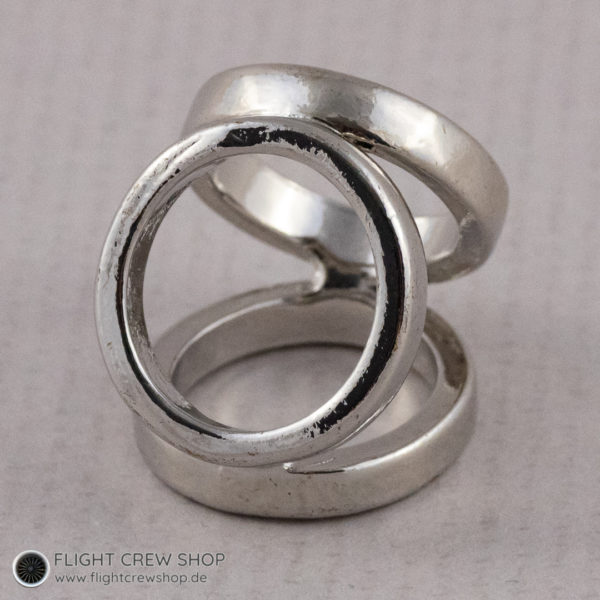Eleganter Tuchring "Triangel" in silber – Bild 4