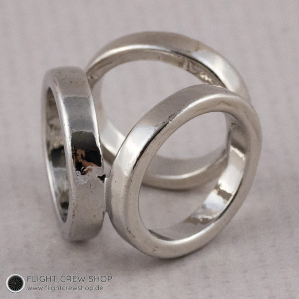 Eleganter Tuchring "Triangel" in silber – Bild 5