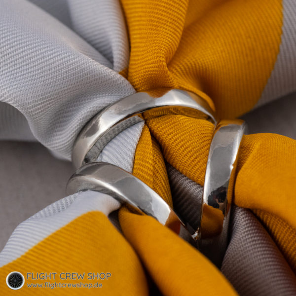 Eleganter Tuchring "Triangel" in silber