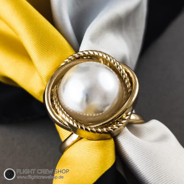 Eleganter Tuchring "Perle" gold