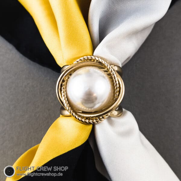 Eleganter Tuchring "Perle" gold – Bild 2