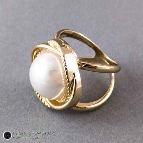 Eleganter Tuchring "Perle" gold – Bild 3
