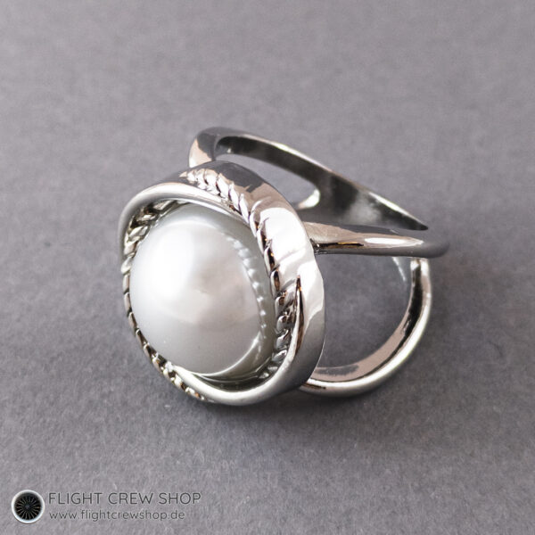 Eleganter Tuchring "Perle" silber – Bild 3